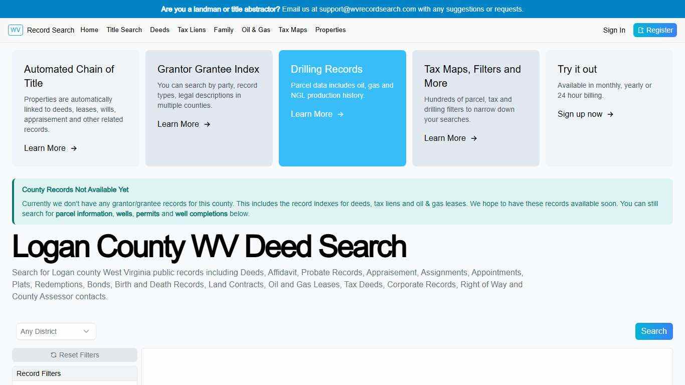 Logan County WV Deed Search
