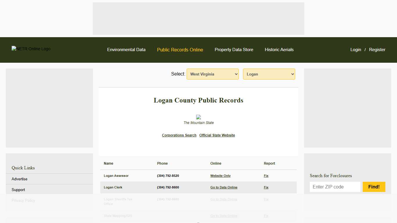 NETR Online • Logan • Logan Public Records, Search Logan Records, Logan Property Tax, West Virginia Property Search, West Virginia Assessor